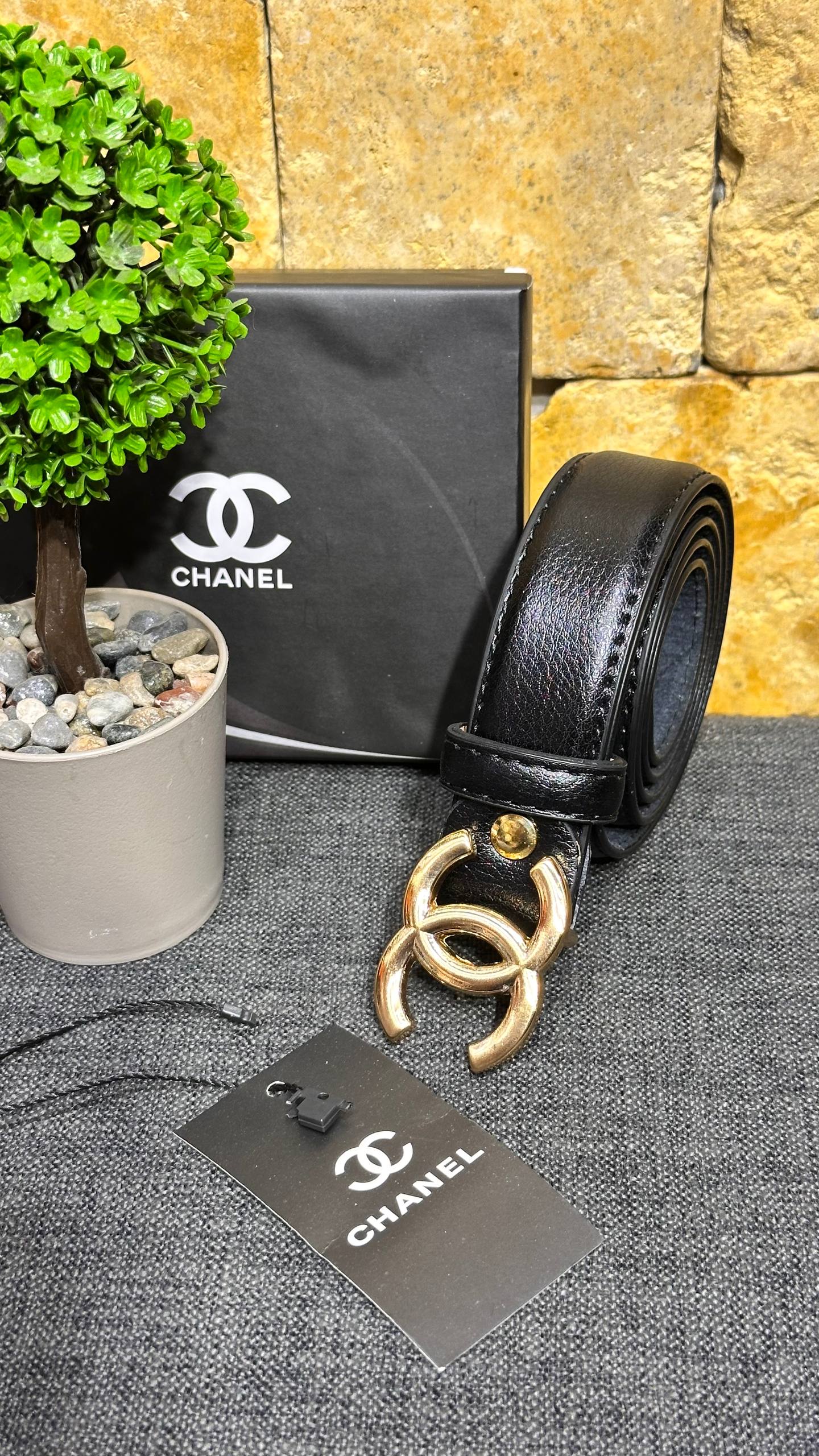 CHNL Leather Belt - Black