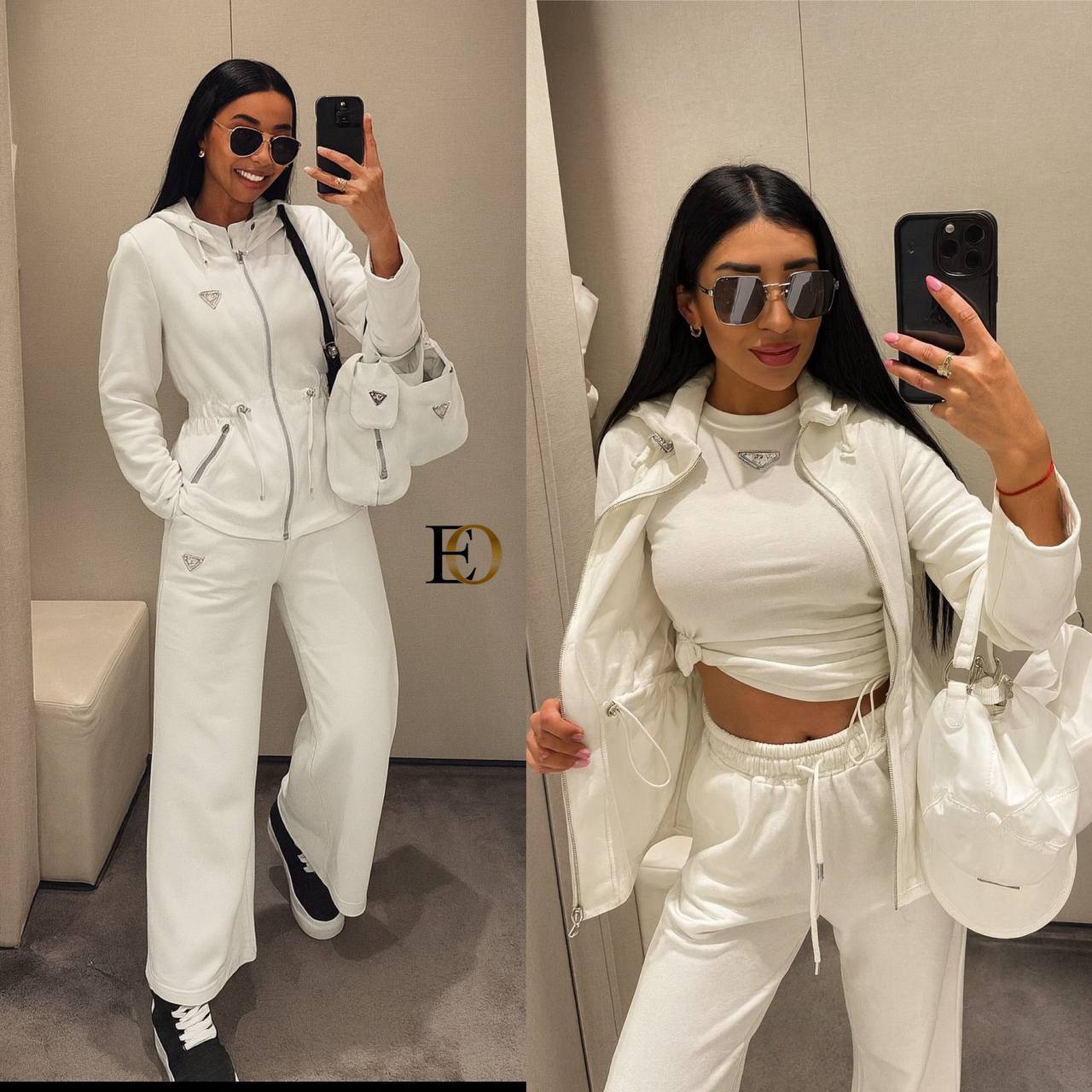 Oysho Fabric, Emblem-Detailed 3-Piece Set